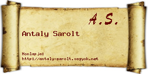 Antaly Sarolt névjegykártya